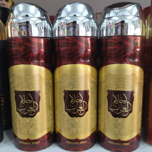 اسپری بدن احلام العرب محصول شرکت ارض الزعفزان اورجینال حجم 200 میلی لیتر