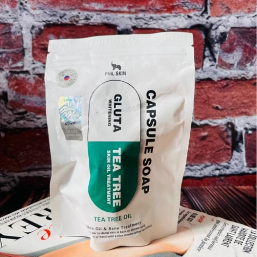 صابون کپسولی چای سبز فیل اسکین سفید کننده درمان جوش