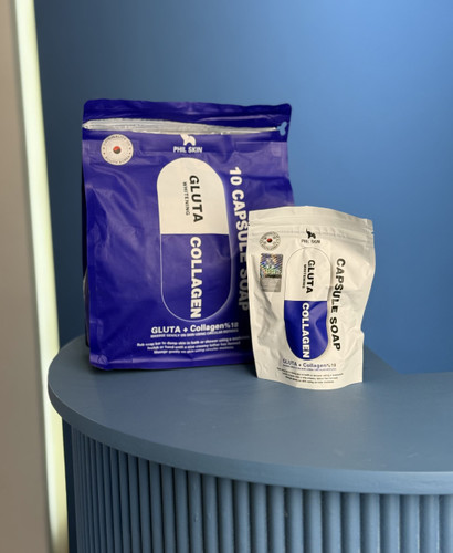 صابون کپسولی کلاژن فیل اسکین کره ای سفید کننده ضد لک