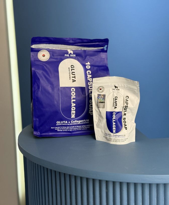 صابون کپسولی کلاژن فیل اسکین کره ای سفید کننده ضد لک